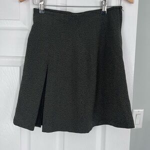 Vintage 90s Dark Green A-Line Women's Skort with slit